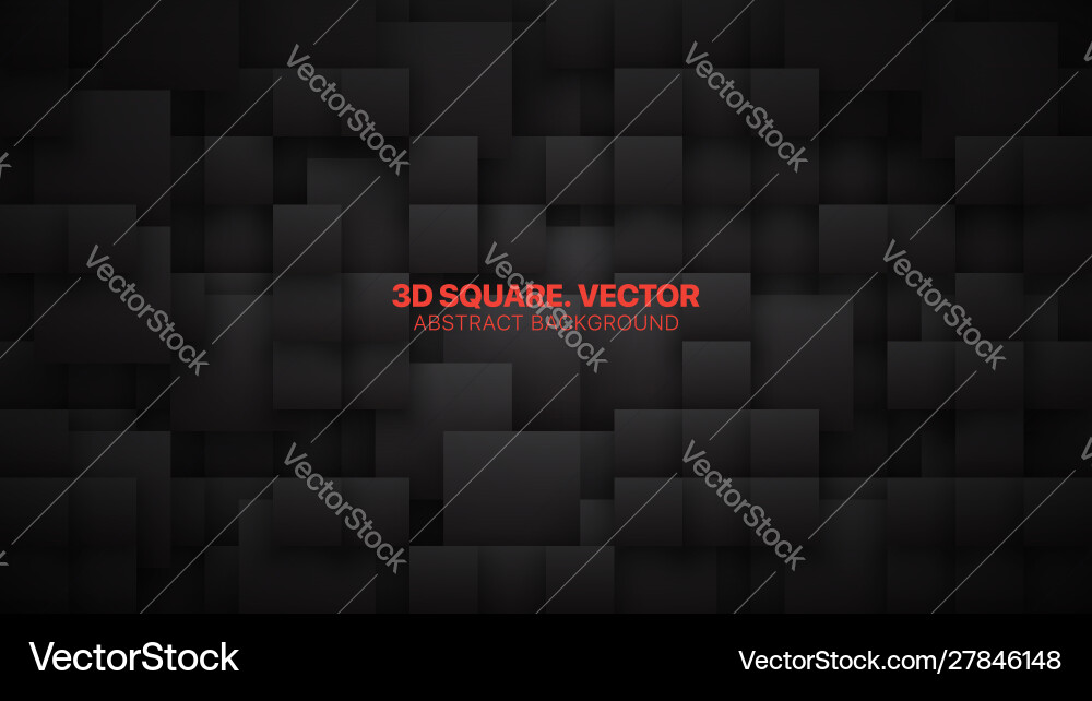 Abstract 3D Square Blocks vector image