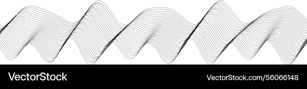 Abstract wave pattern design with dynamic curved vector image