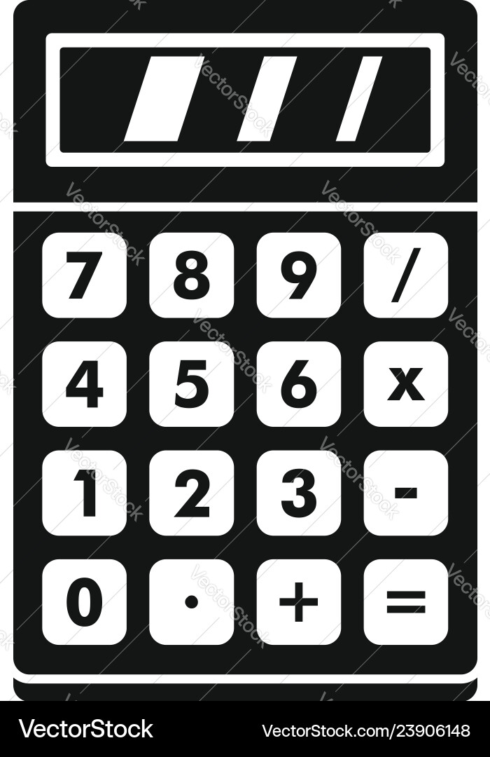 Calculator icon simple style Calculator icon simple style vector image