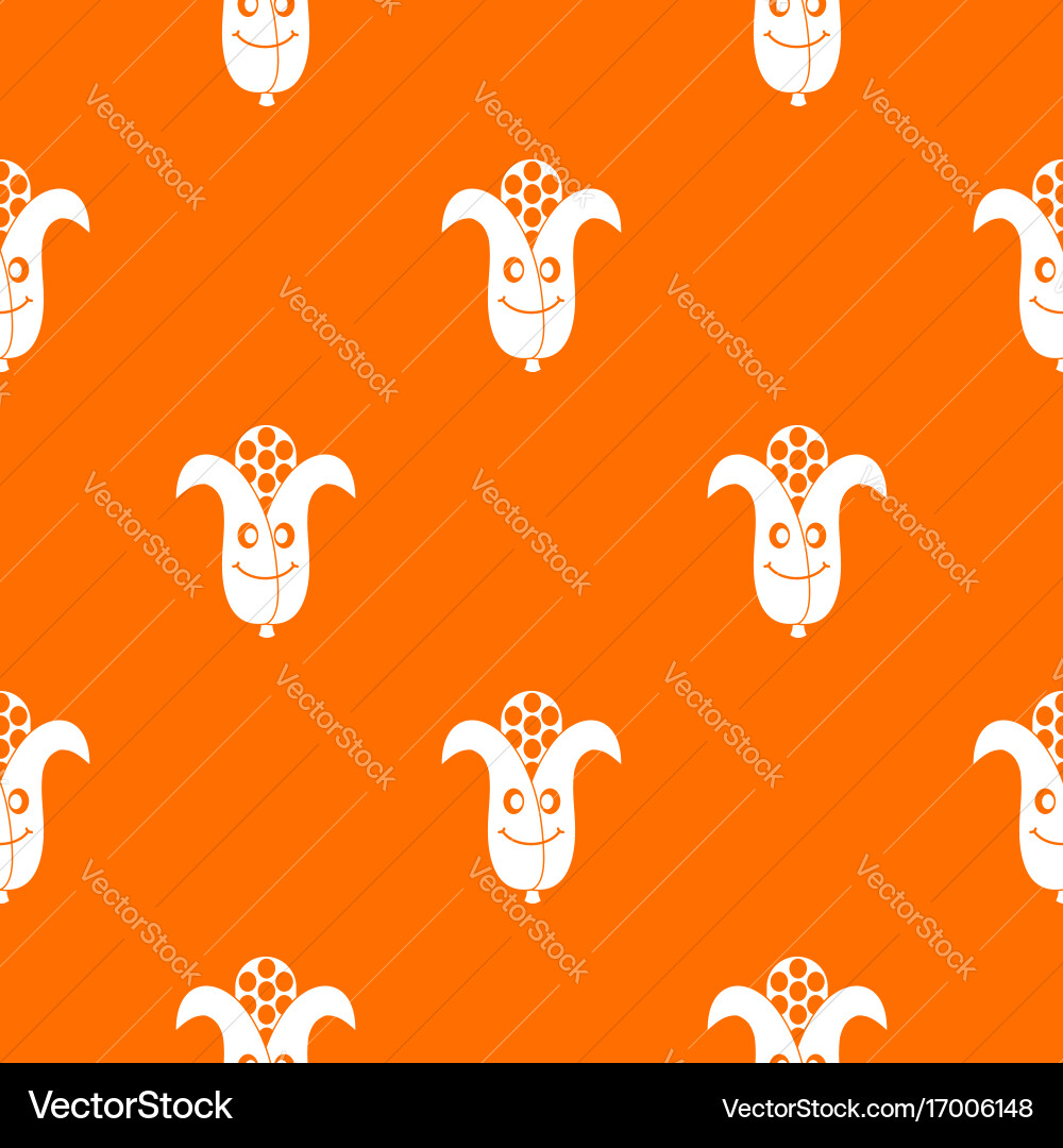 Fresh smiling corncob pattern seamless Vector Image