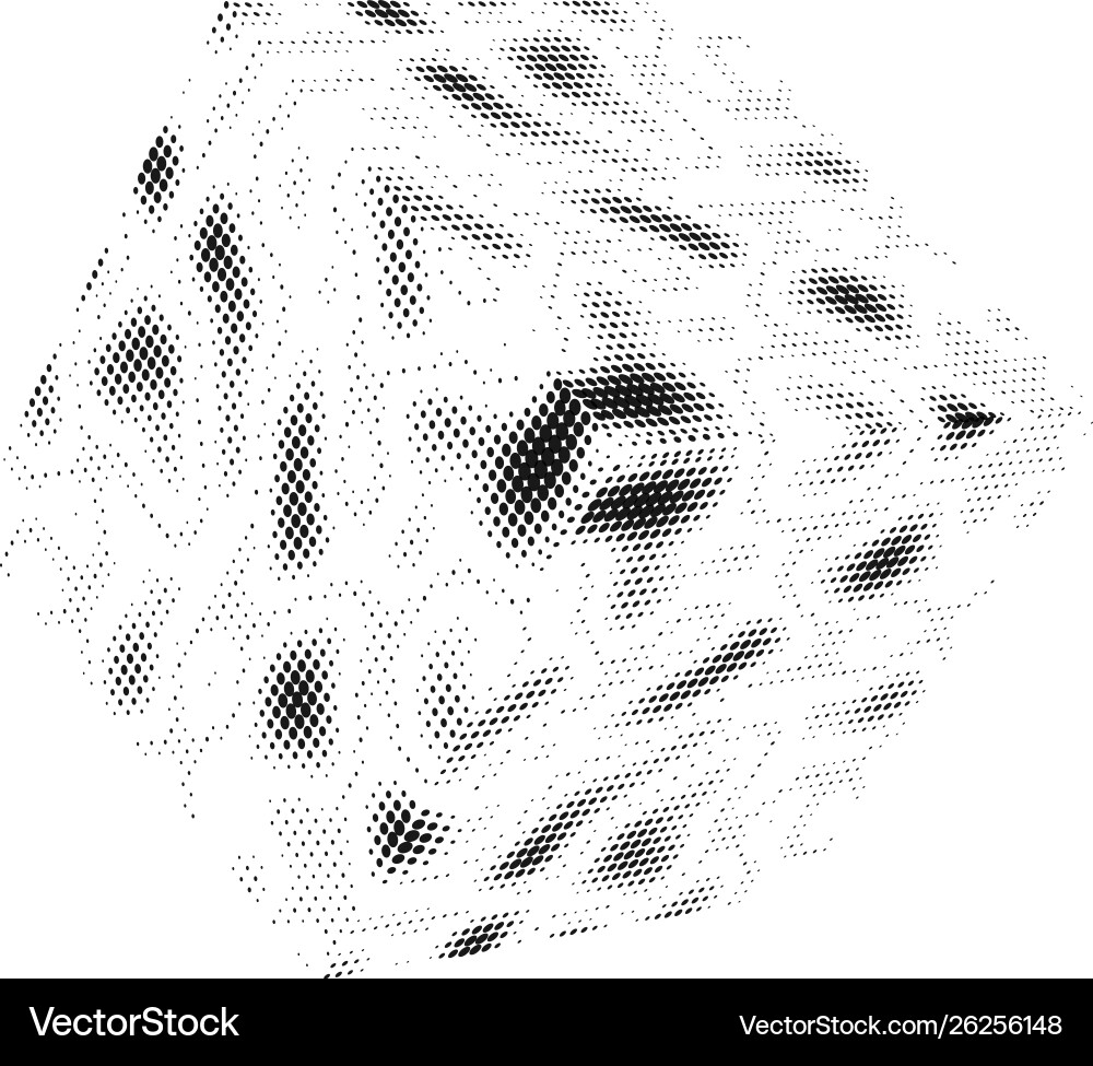 Halftone Cube Pattern vector image