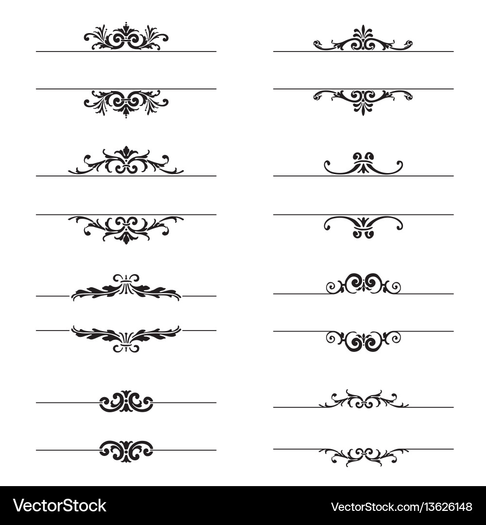 Set kalligraphischer Designelemente und Seitendekor Set kalligraphischer Designelemente und Seitendekor vektorbild