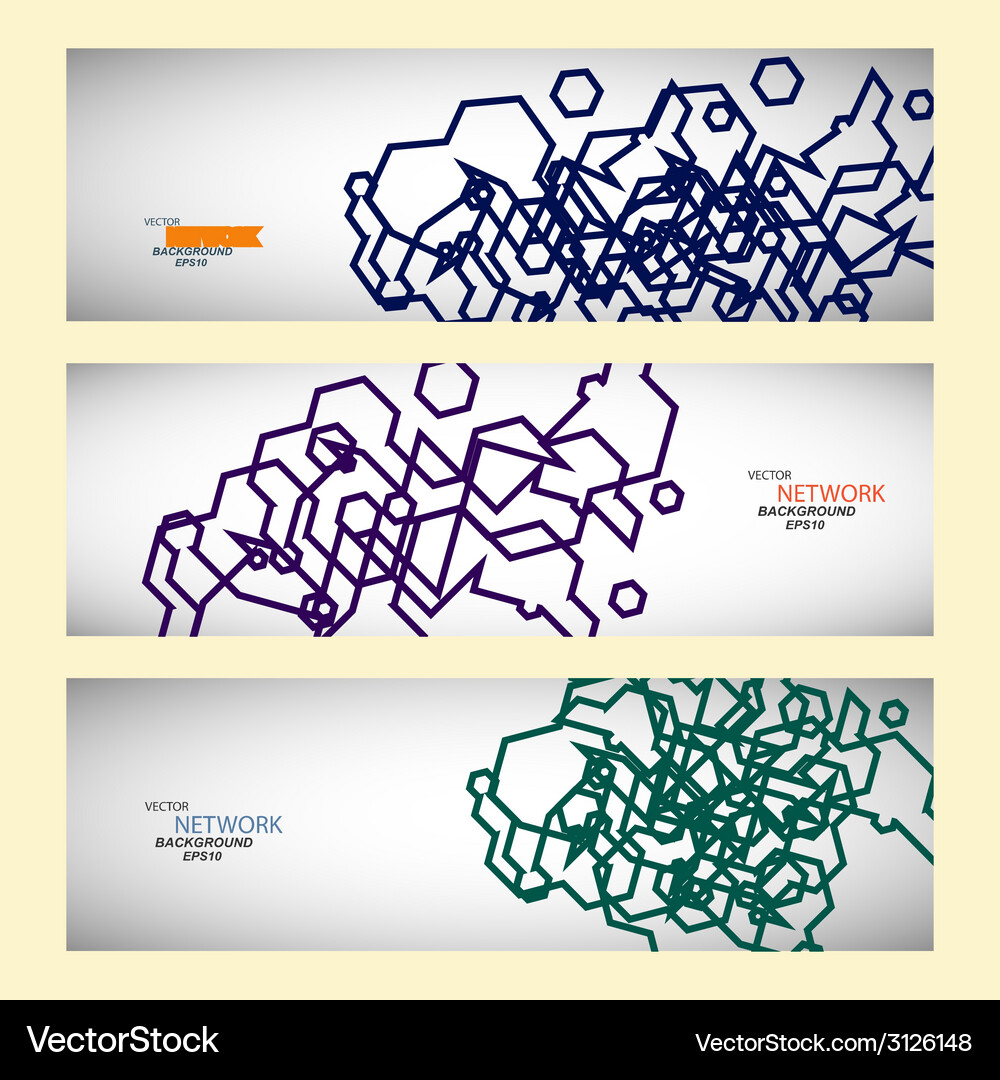 Set three sets of abstract contour lines Vector Image