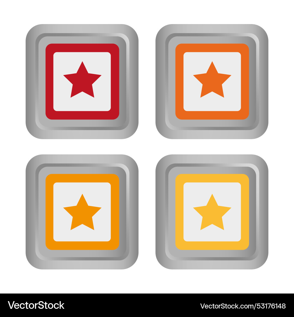 Square star buttons certificate design customer Square star buttons certificate design customer vector image