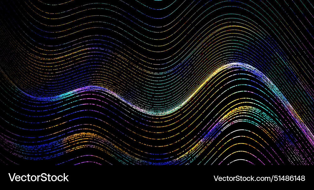 Wave pattern 3d glowing abstract digital Wave pattern 3d glowing abstract digital vector image