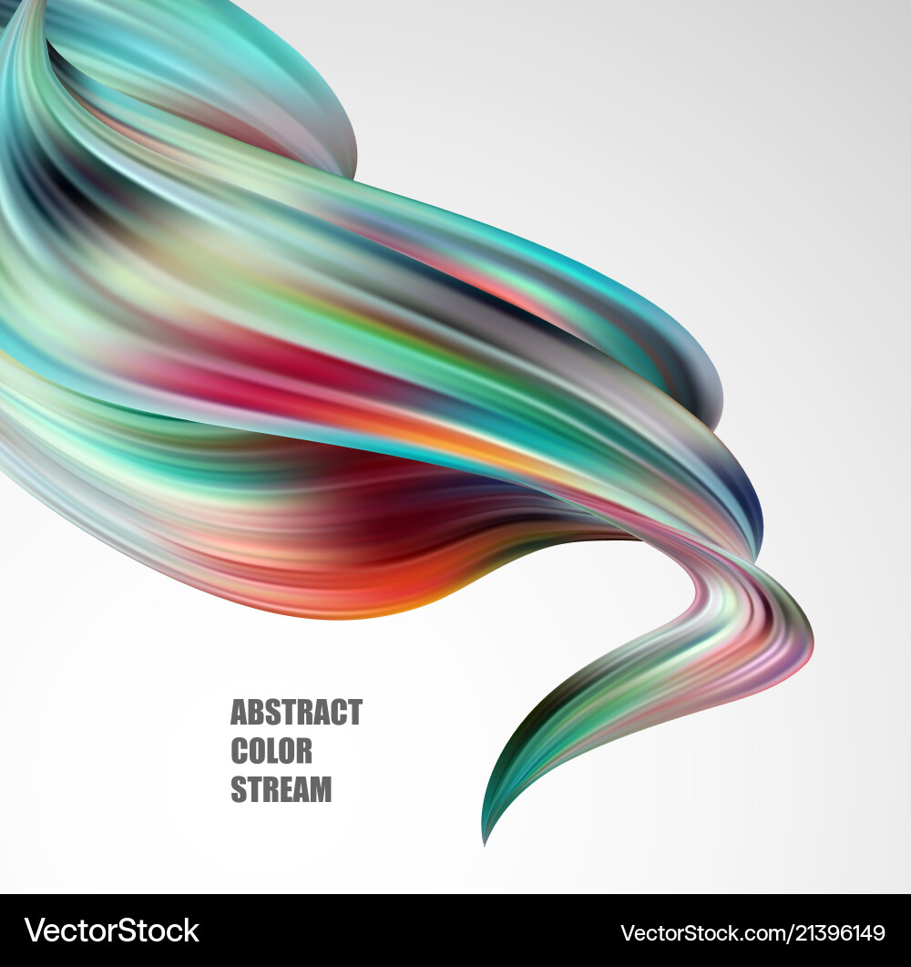Abstract colorful background color flow vector image