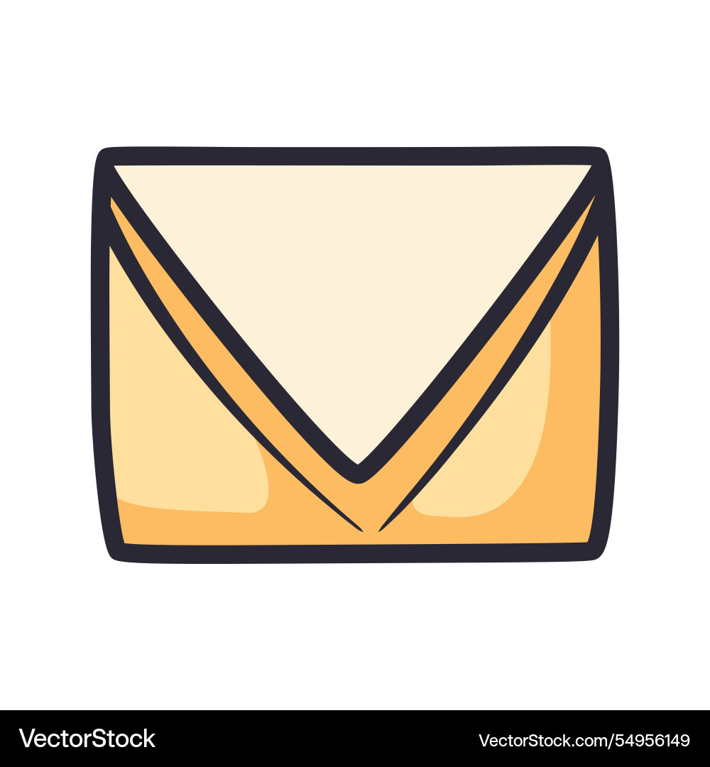 An envelope in a simple and modern design perfect vector image