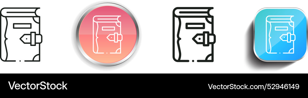 Classical icon thin linear regular and button Vector Image
