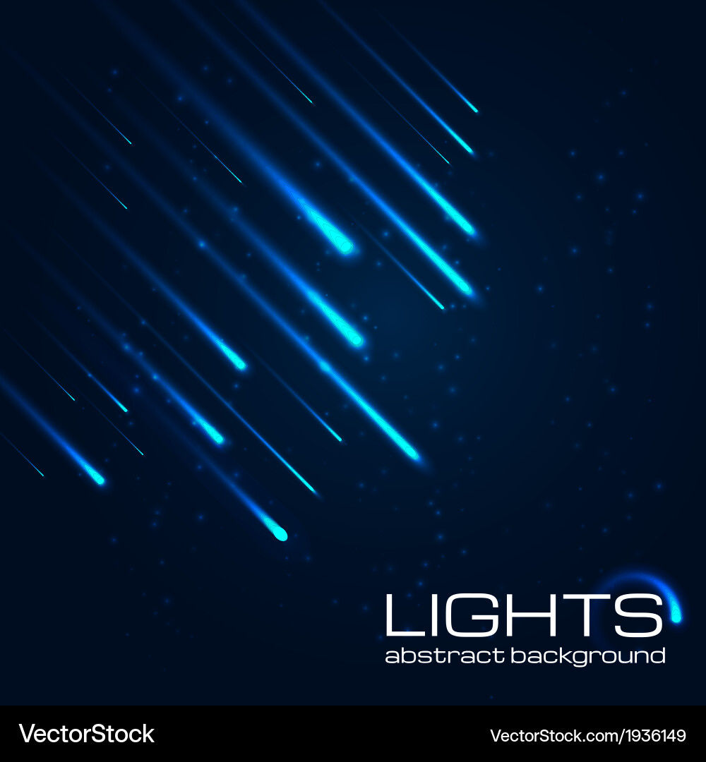 Dynamic Comet Lights Background vector image