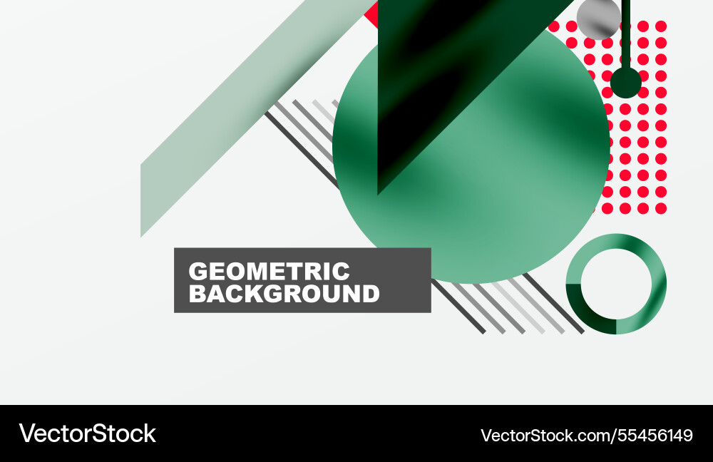 Geometric abstract background with bold shapes Vector Image