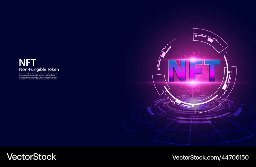 Abstract ntf digital image concept irreplaceable vector image
