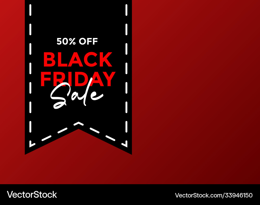 Black friday sale banner layout background vector image