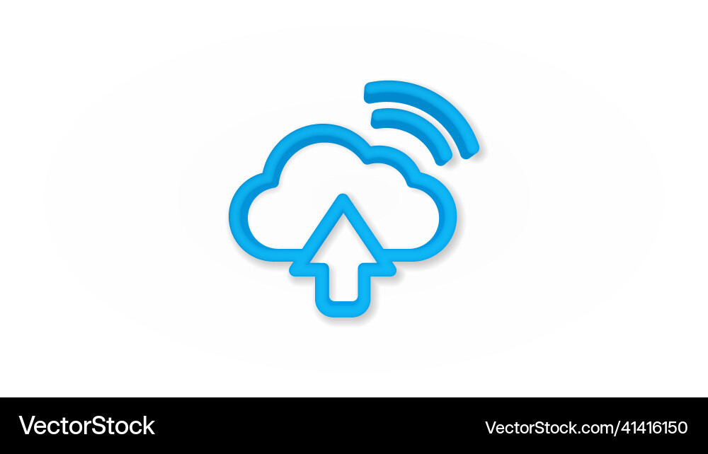 Cloud Upload Computer Icon vector image