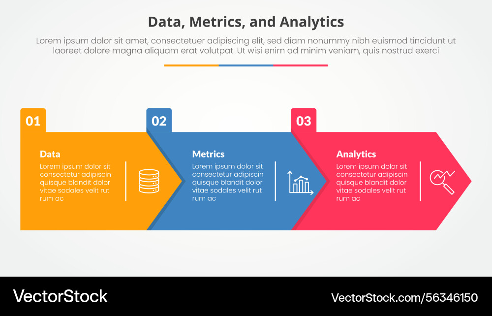 Data metrics and analytics infographic concept Data metrics and analytics infographic concept vector image