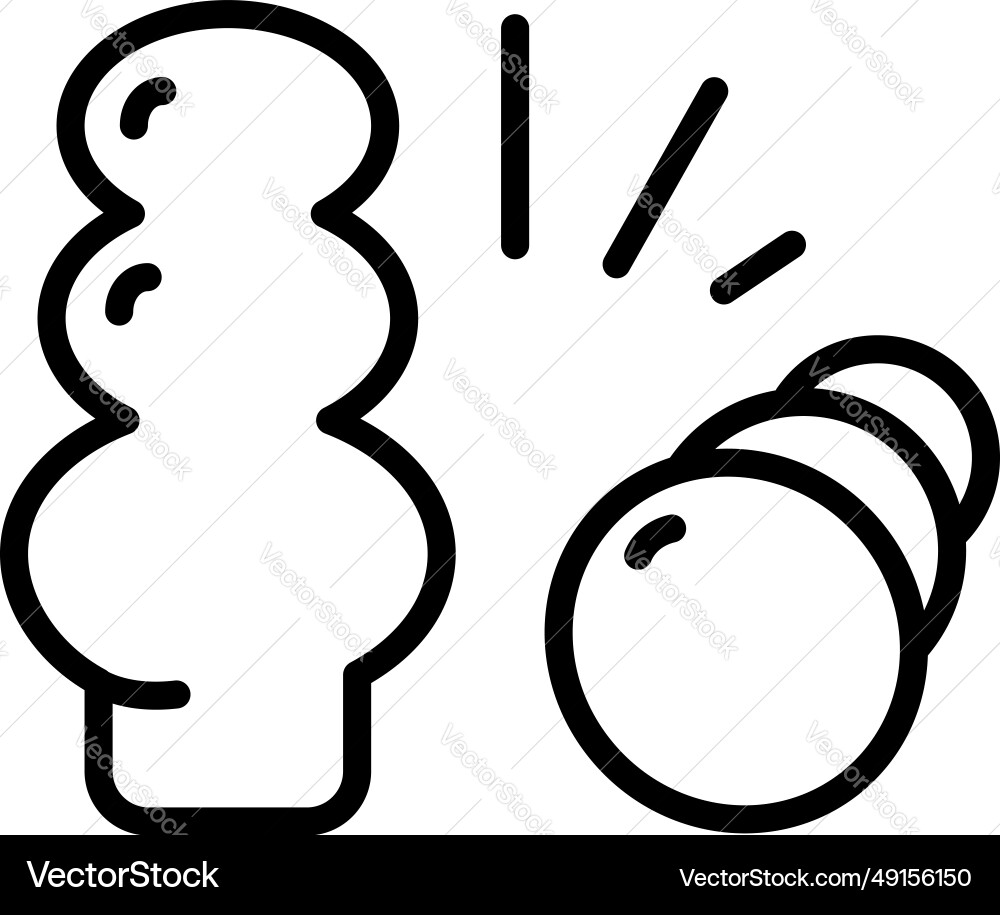 Earplug outline icon linear style sign isolated Vector Image
