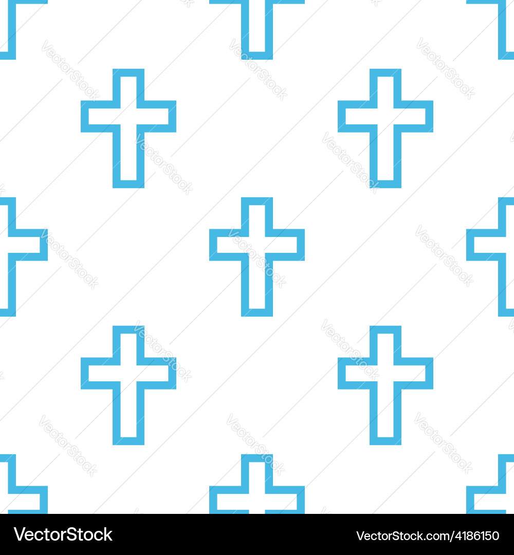 Protestant cross seamless pattern vector image