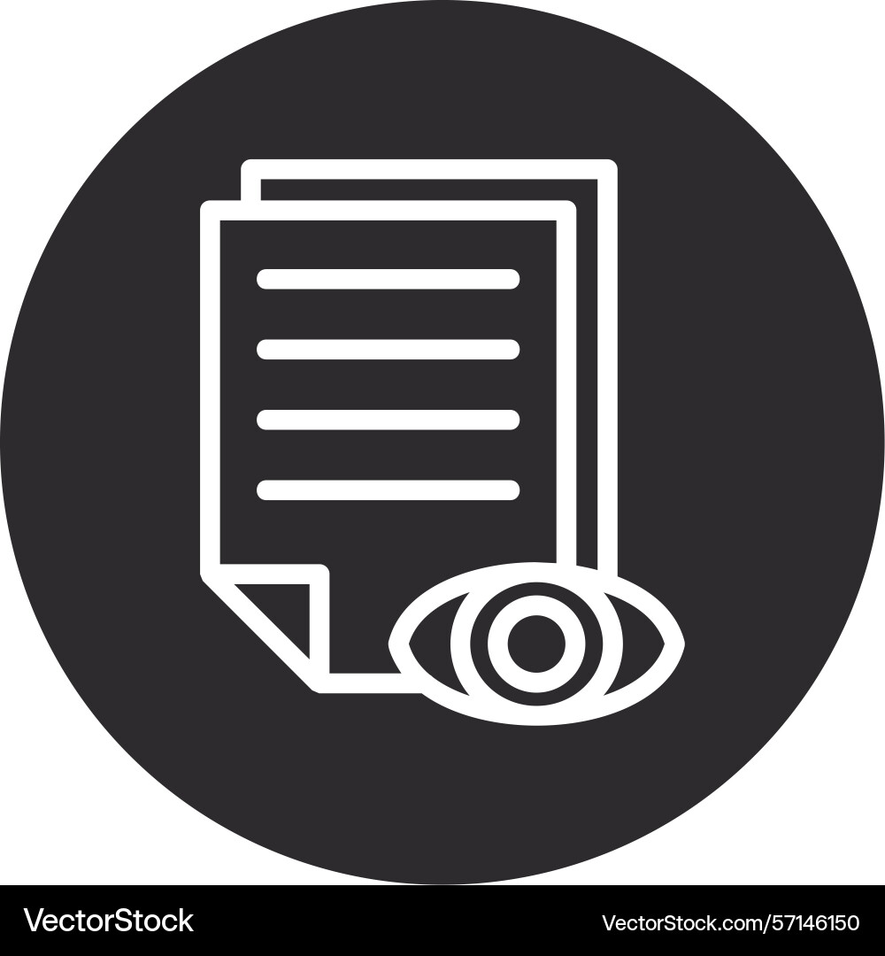 Reading list inverted circle black Vector Image