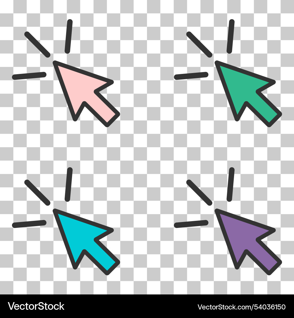 Set von klicken Pfeil Maus Symbol Web-Taste Cursor Set von klicken Pfeil Maus Symbol Web-Taste Cursor vektorbild