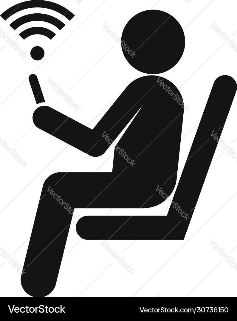 Waiting room wifi icon simple style Vector Image