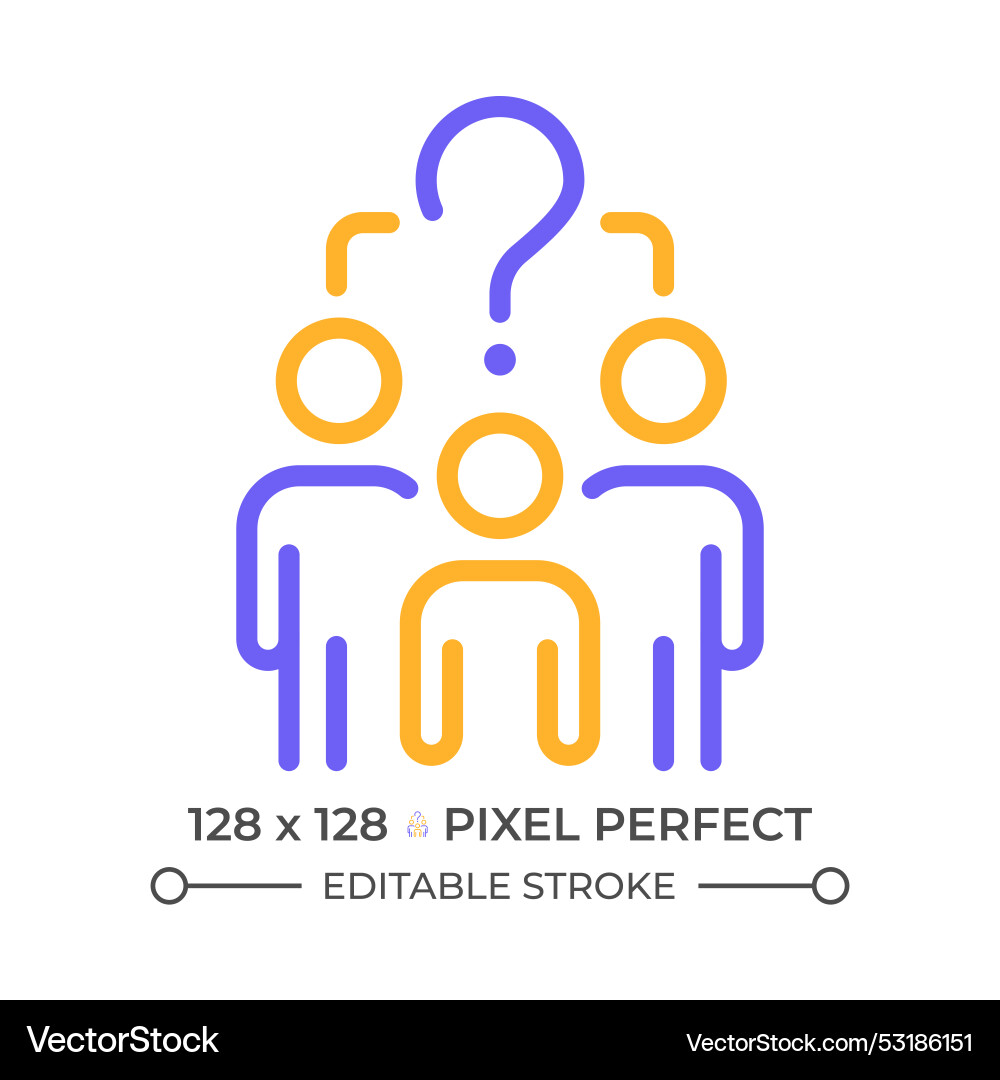 Common question two color line icon Common question two color line icon vector image