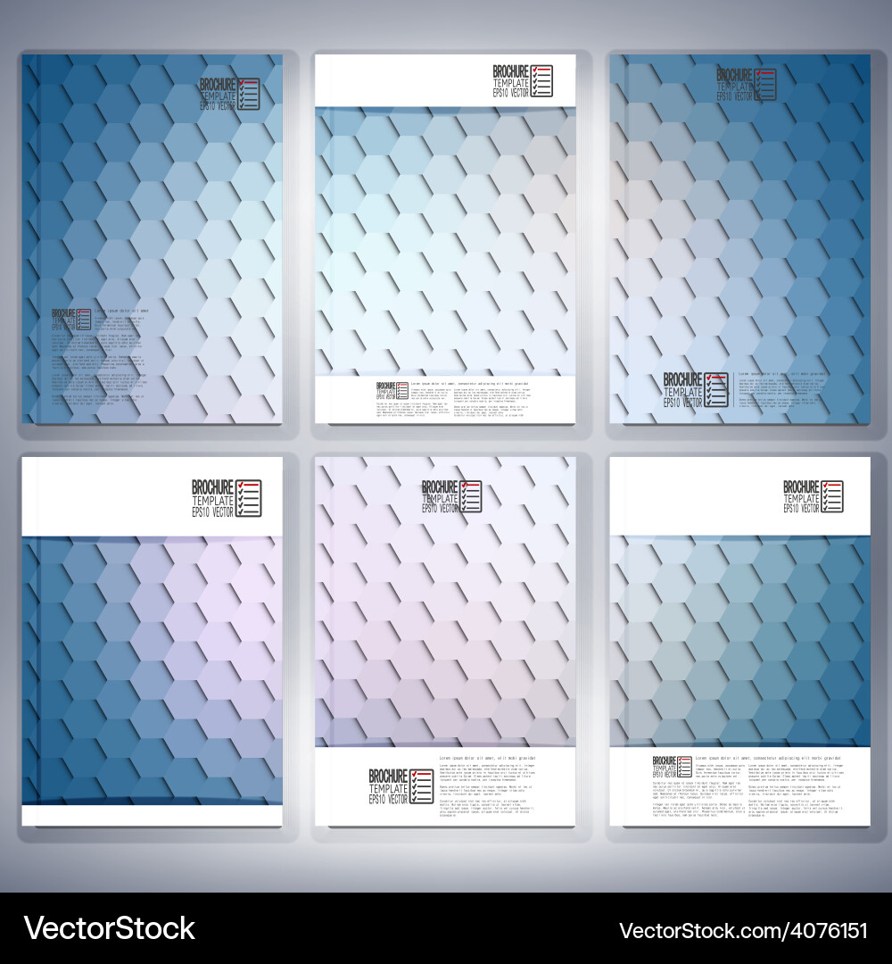 Geometric backgrounds abstract hexagonal patterns vector image