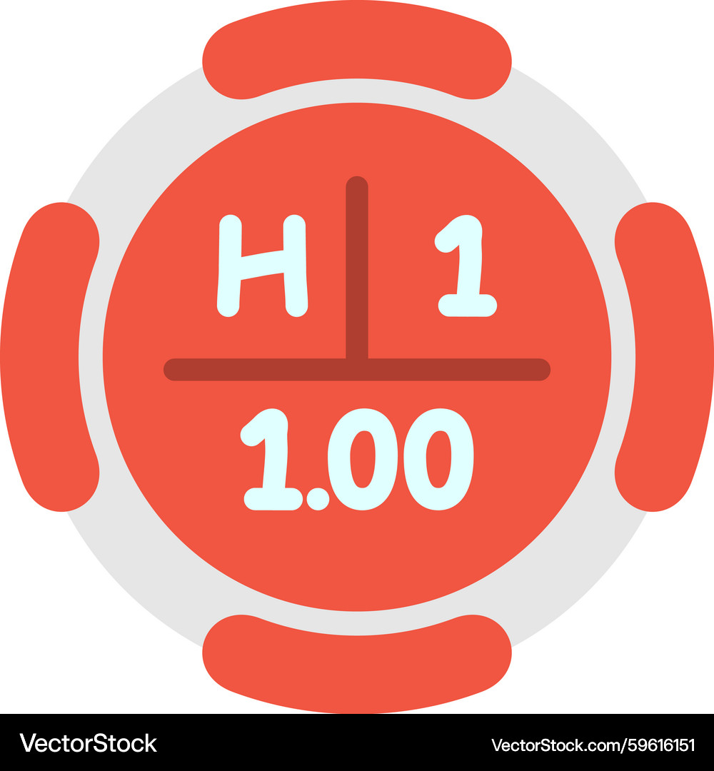 Hydrogen Atom Icon (59616151) – Royalty-Free Vector | VectorStock