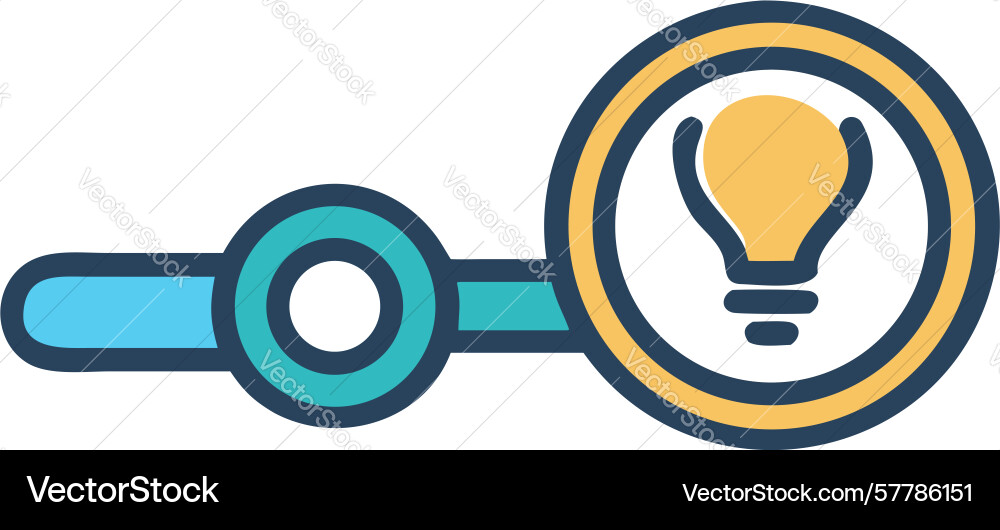 Idea toggle switch with lightbulb activation vector image