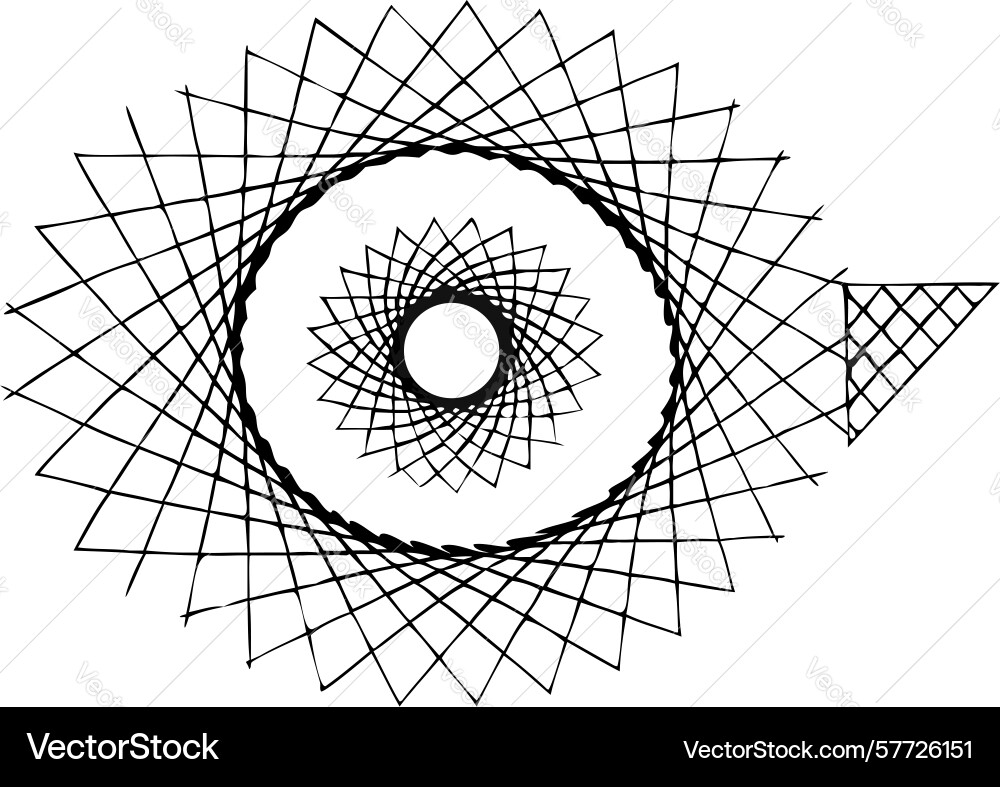 Intricate geometric circle pattern design vector image