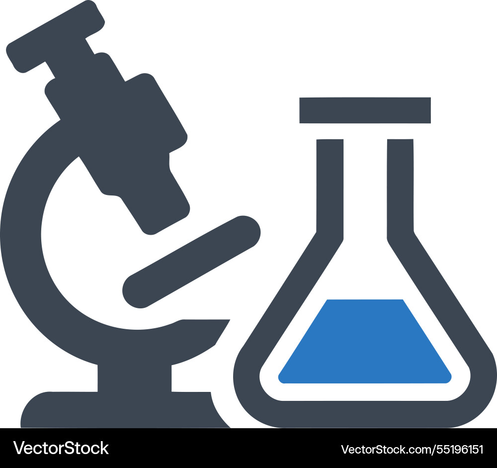 Microscope flask icon Vector Image