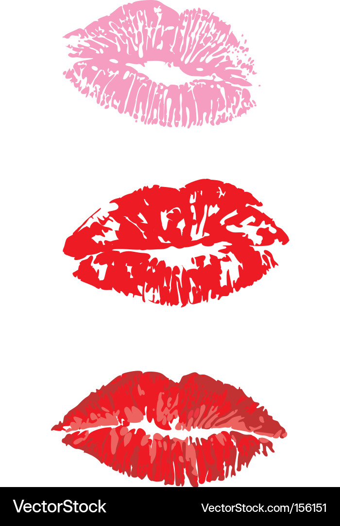 Red Lips Print Royalty Free Vector Image - VectorStock