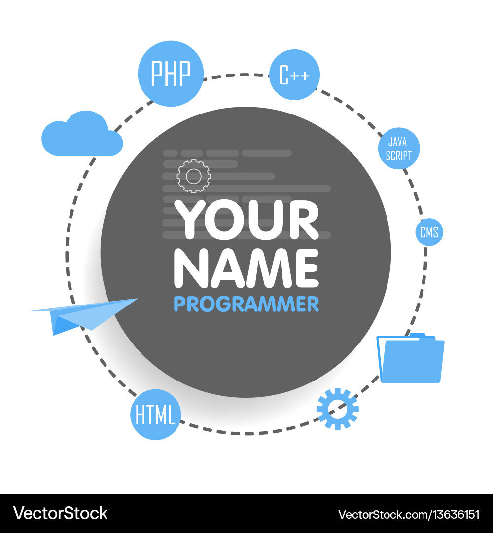 Social network programmer avatar place for your Social network programmer avatar place for your vector image