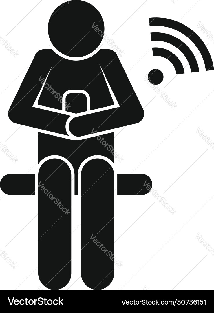 Wifi point icon simple style Wifi point icon simple style vector image