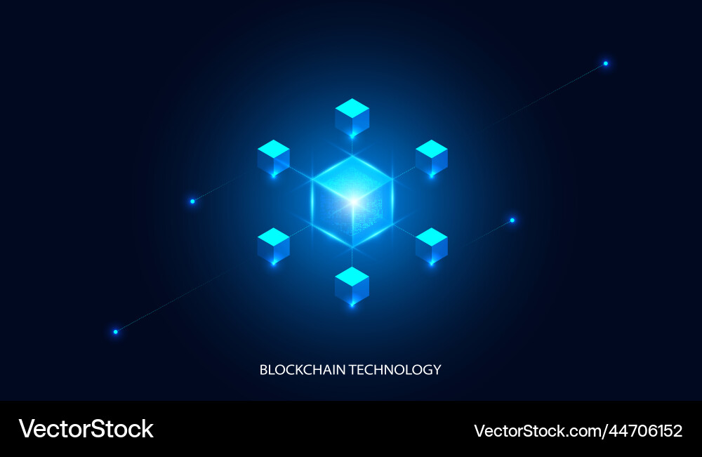 Abstract blockchain technology cryptocurrency Abstract blockchain technology cryptocurrency vector image