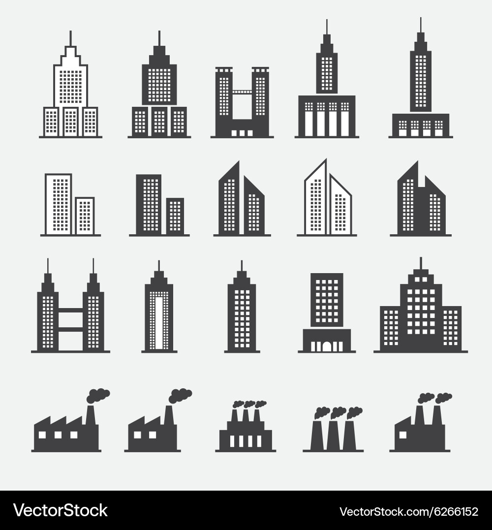 Building icon vector image