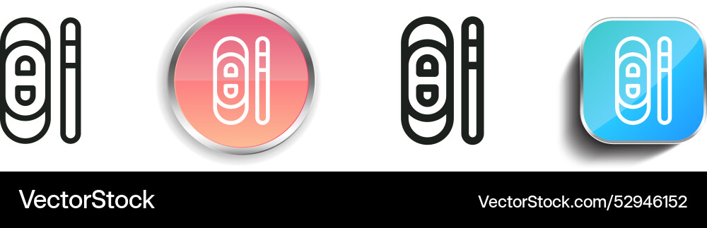 Clave icon thin linear regular and button style vector image