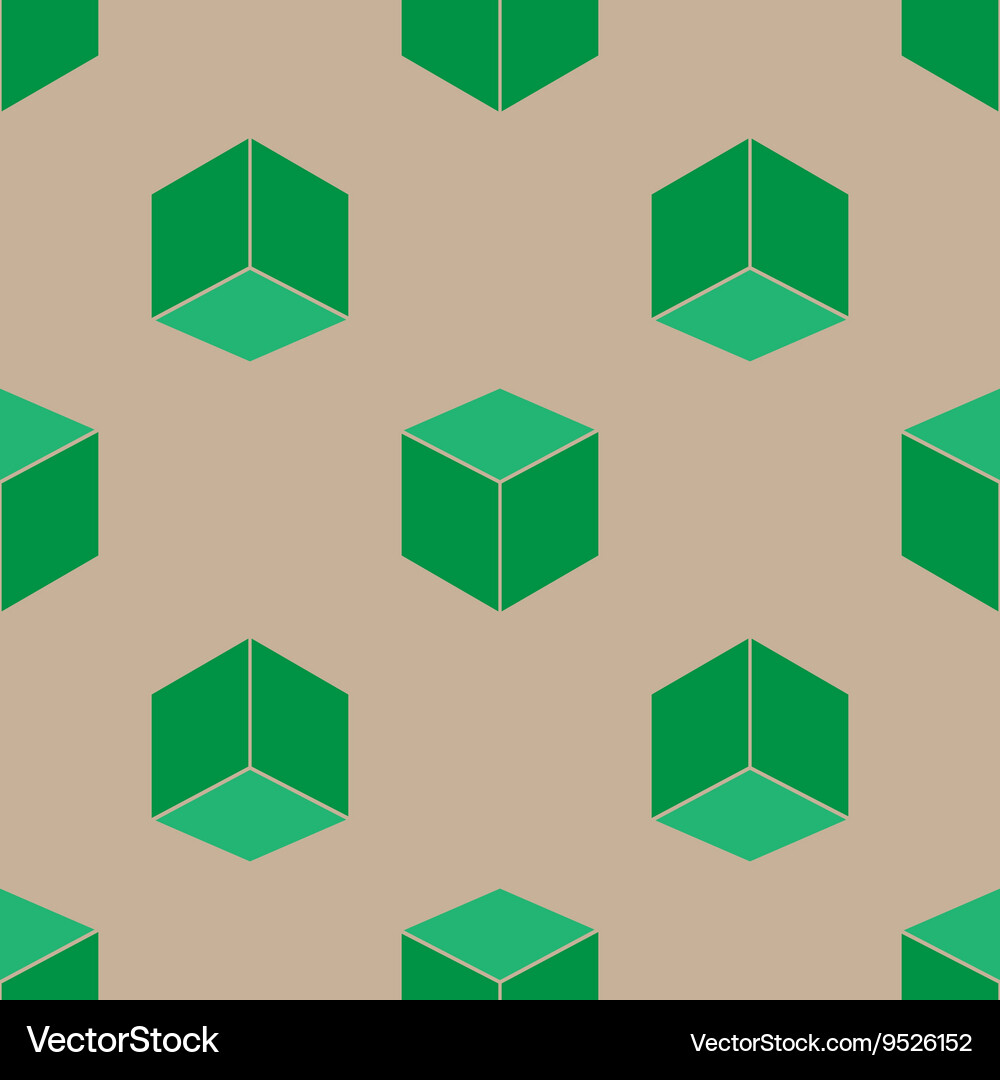 Seamless pattern of cubes isometric effect Vector Image