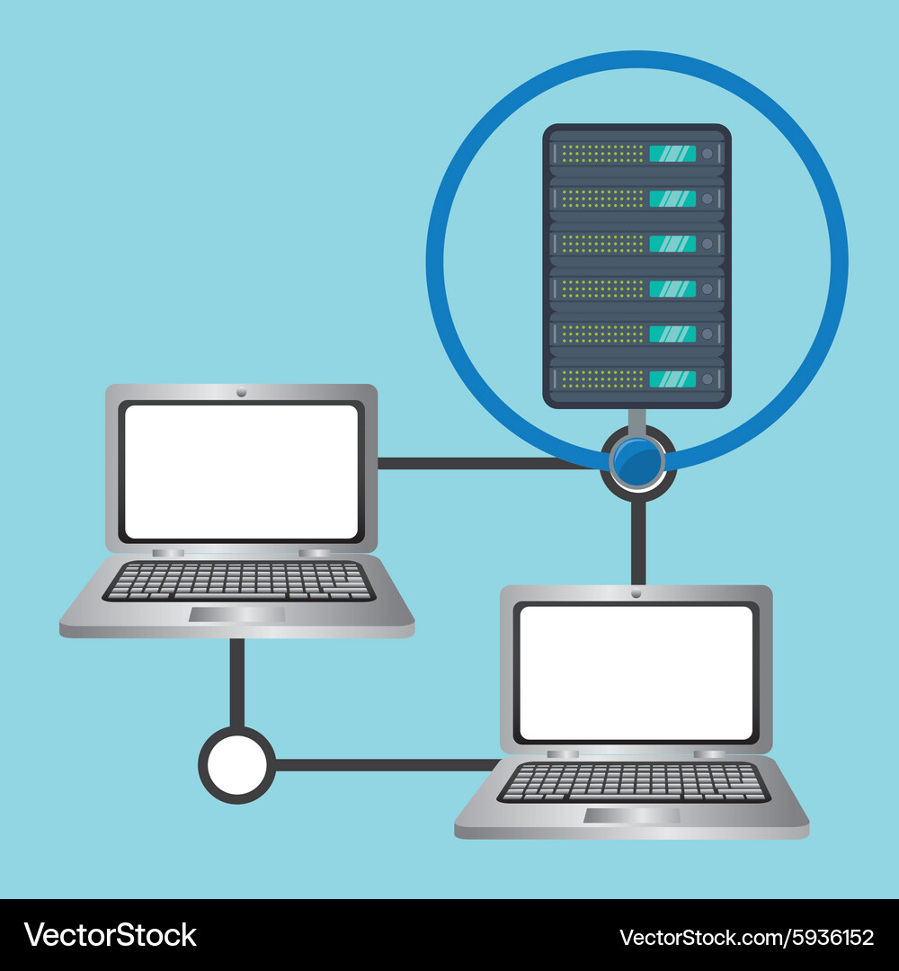 Web hosting design Vector Image