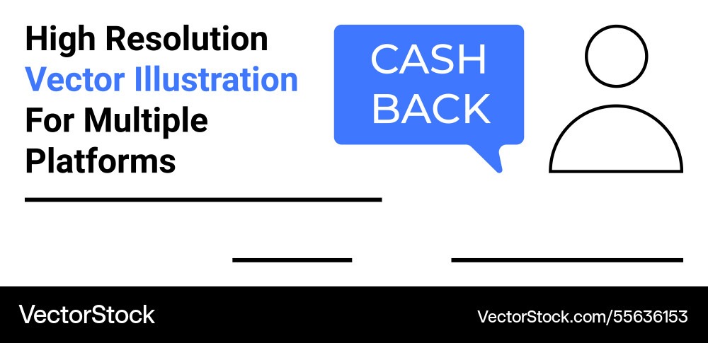 Cashback notification concept with simplistic user Cashback notification concept with simplistic user vector image