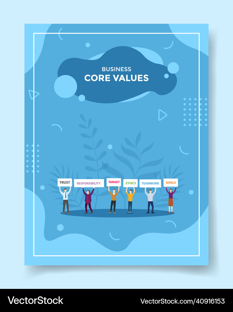 Core values business concept for template Core values business concept for template vector image