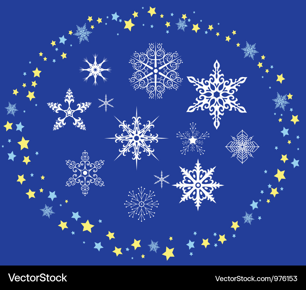 Decorative snowflakes Royalty Free Vector Image