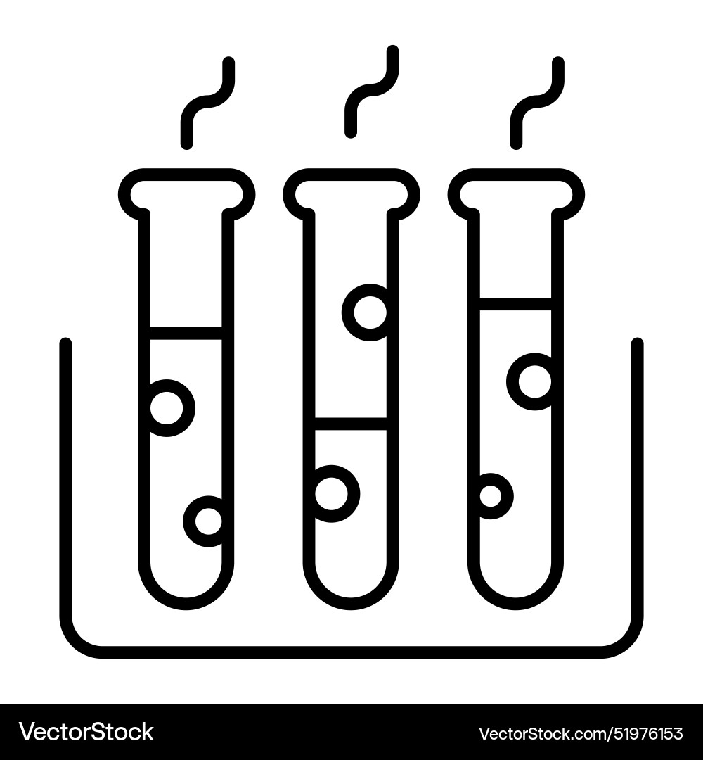 Experiment icon in thin line style graphic design vector image