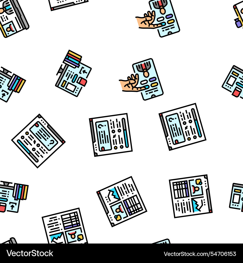 Online learning platform web seamless pattern vector image