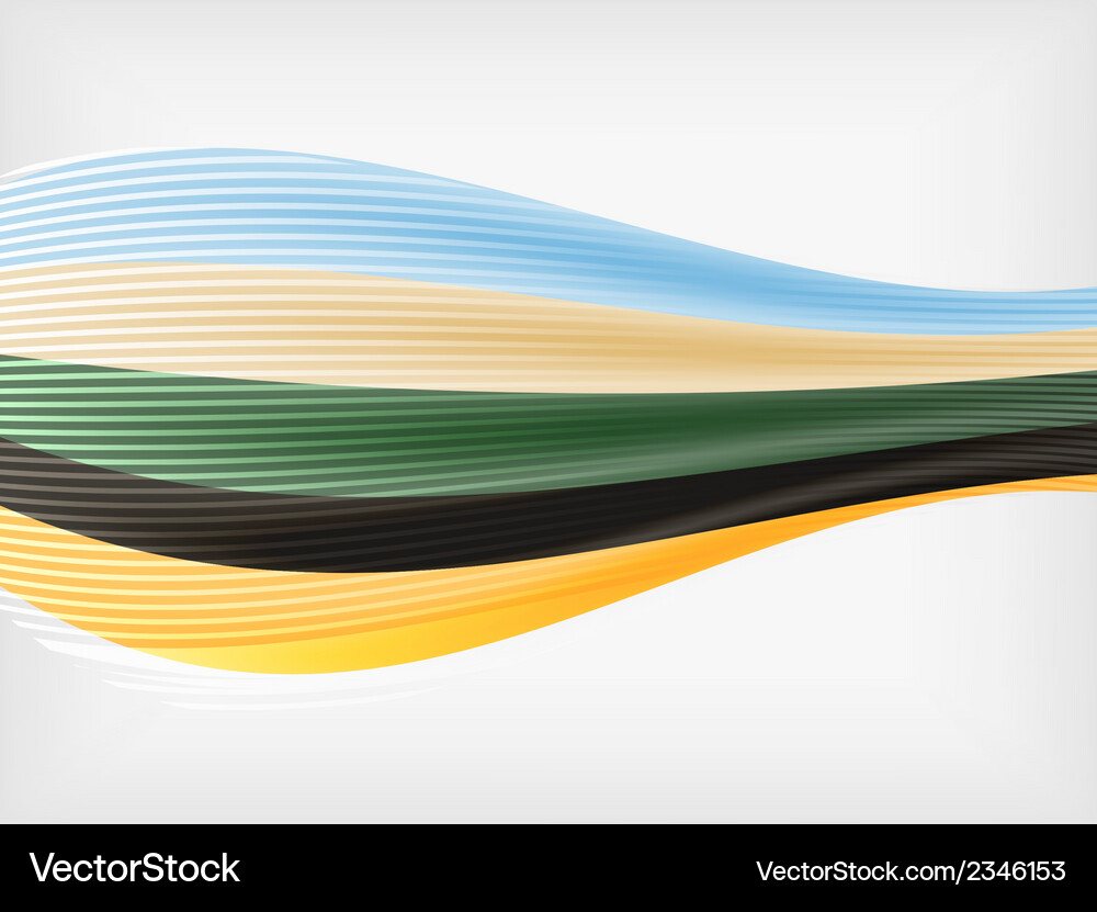 Rainbow color wave abstraction design template Vector Image