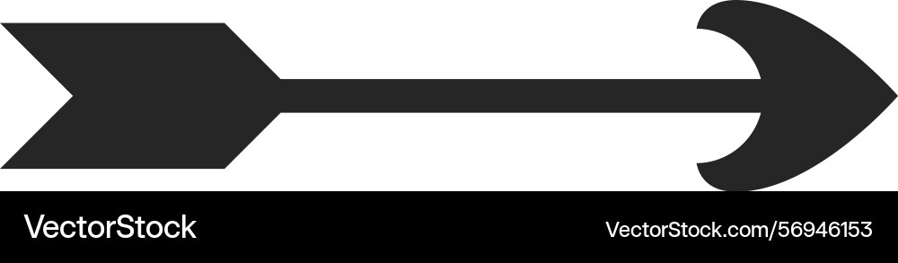 Simple black arrow pointing right with a gap Simple black arrow pointing right with a gap Vector Image