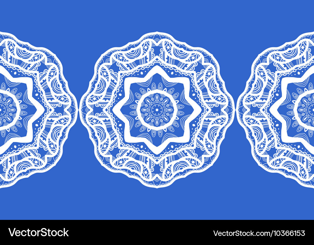 Snowflake christmas seamless pattern circular Vector Image