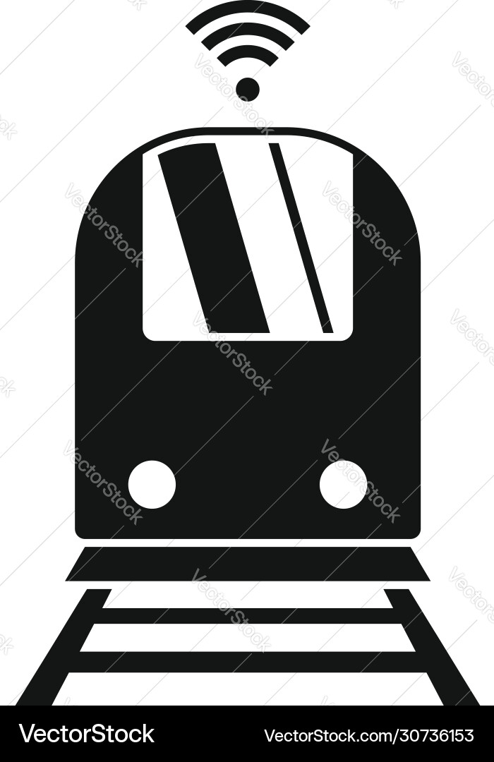 Train wifi point icon simple style Train wifi point icon simple style vector image