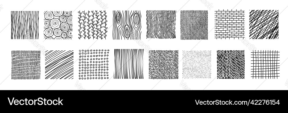 Abstract Doodle Textures vector image
