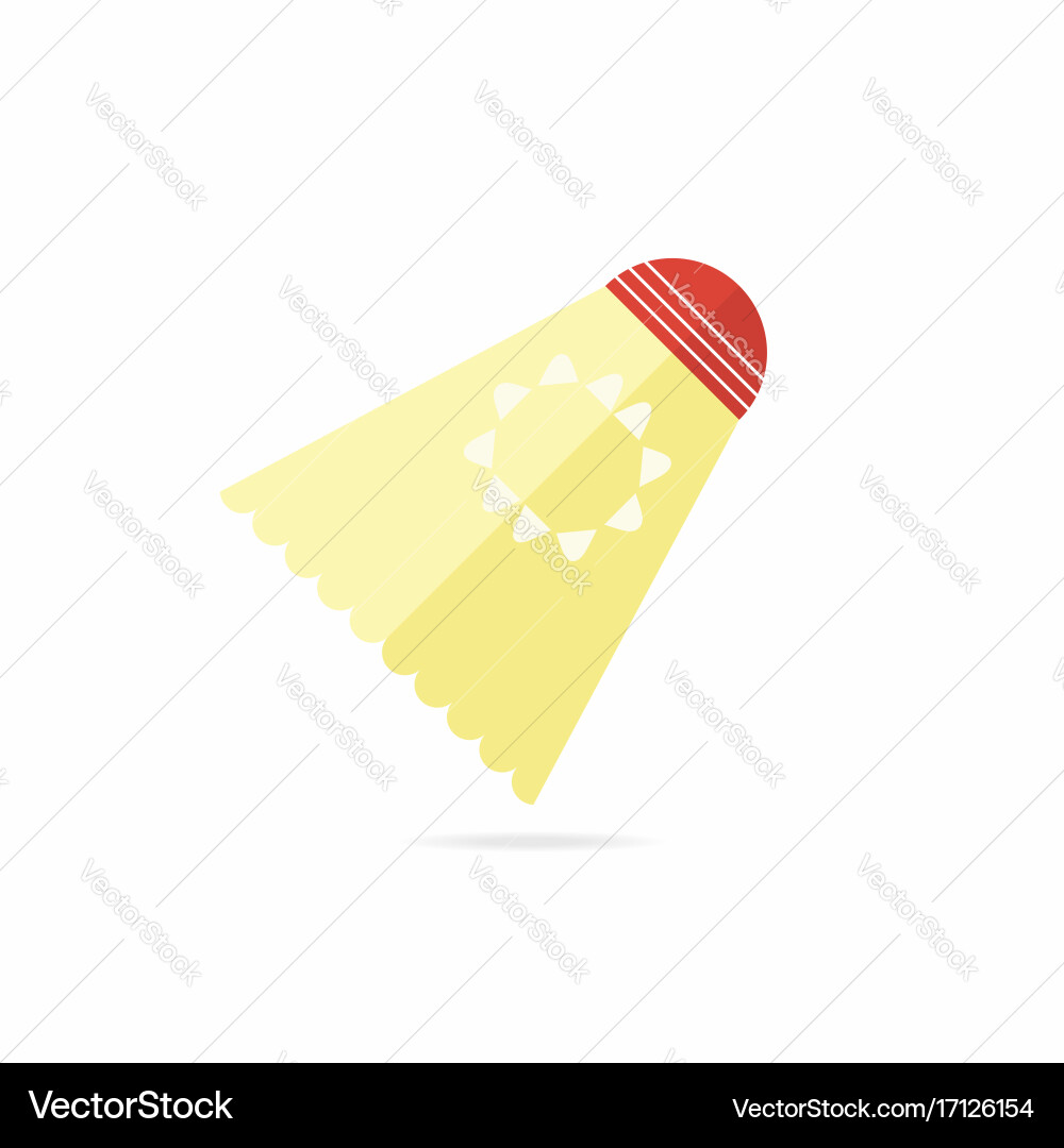 Badminton Shuttlecock - Flat Style Vector Image