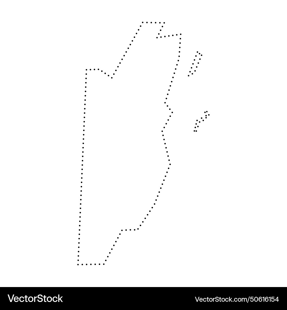 Belize dotted outline map Royalty Free Vector Image