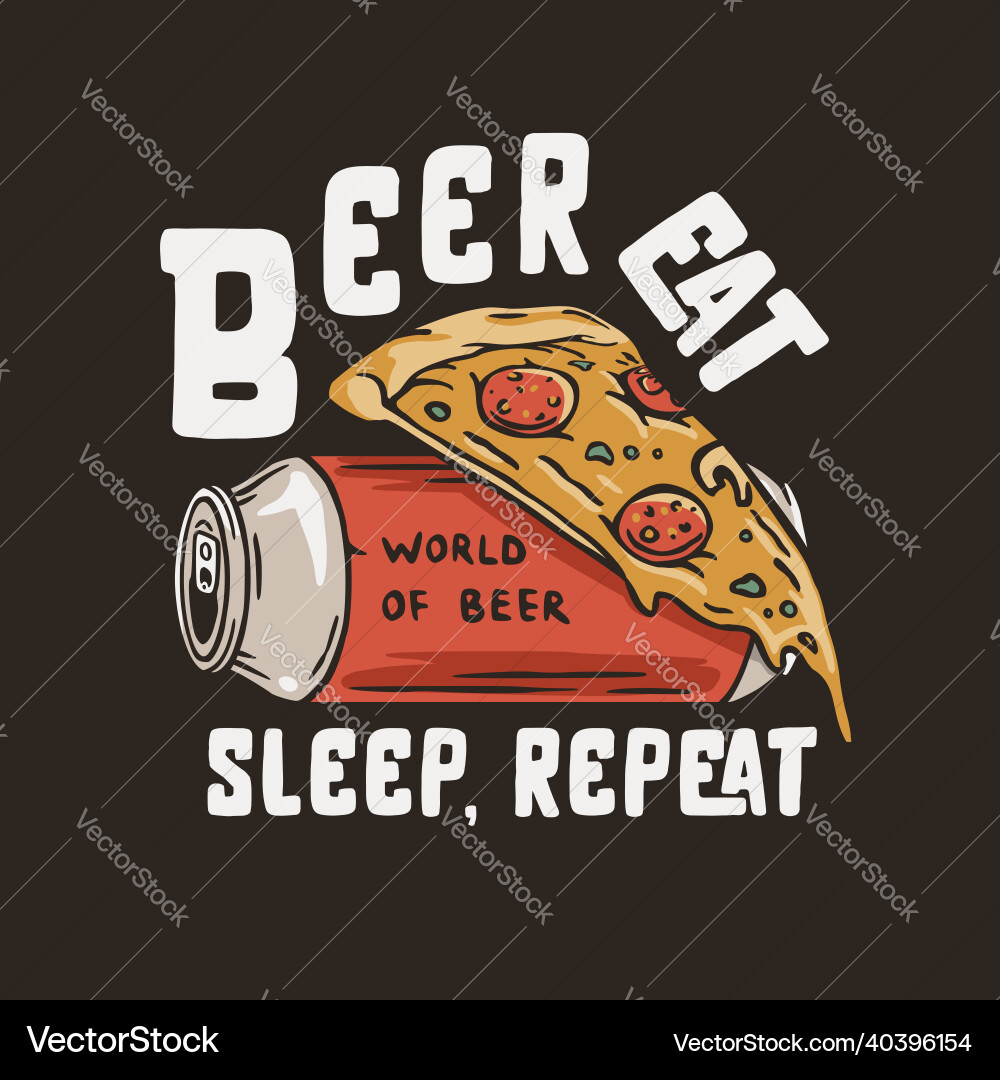 Bierdose mit Pizza für Druckdose und Essen Bierdose mit Pizza für Druckdose und Essen vektorbild
